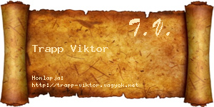 Trapp Viktor névjegykártya